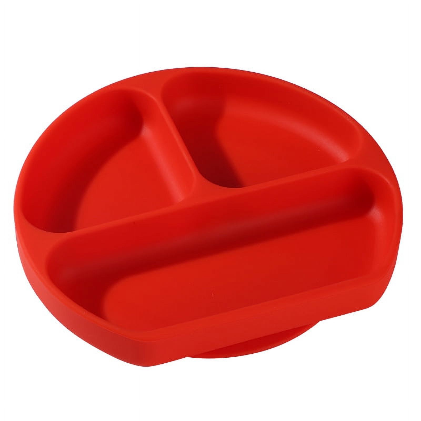 Suction Plates for Baby, Divided Silicone Dish for Weaning Babies
