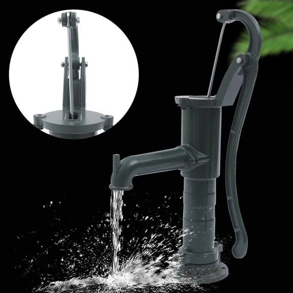 Suction Pump, Hand Water Pump Hand Well Pump Well Press Pitcher Cast Iron Press Suction Manual Water Jet Pump Deep Water Pump Hand Shake Suction Pump Groundwater for Home Garden Farm Work