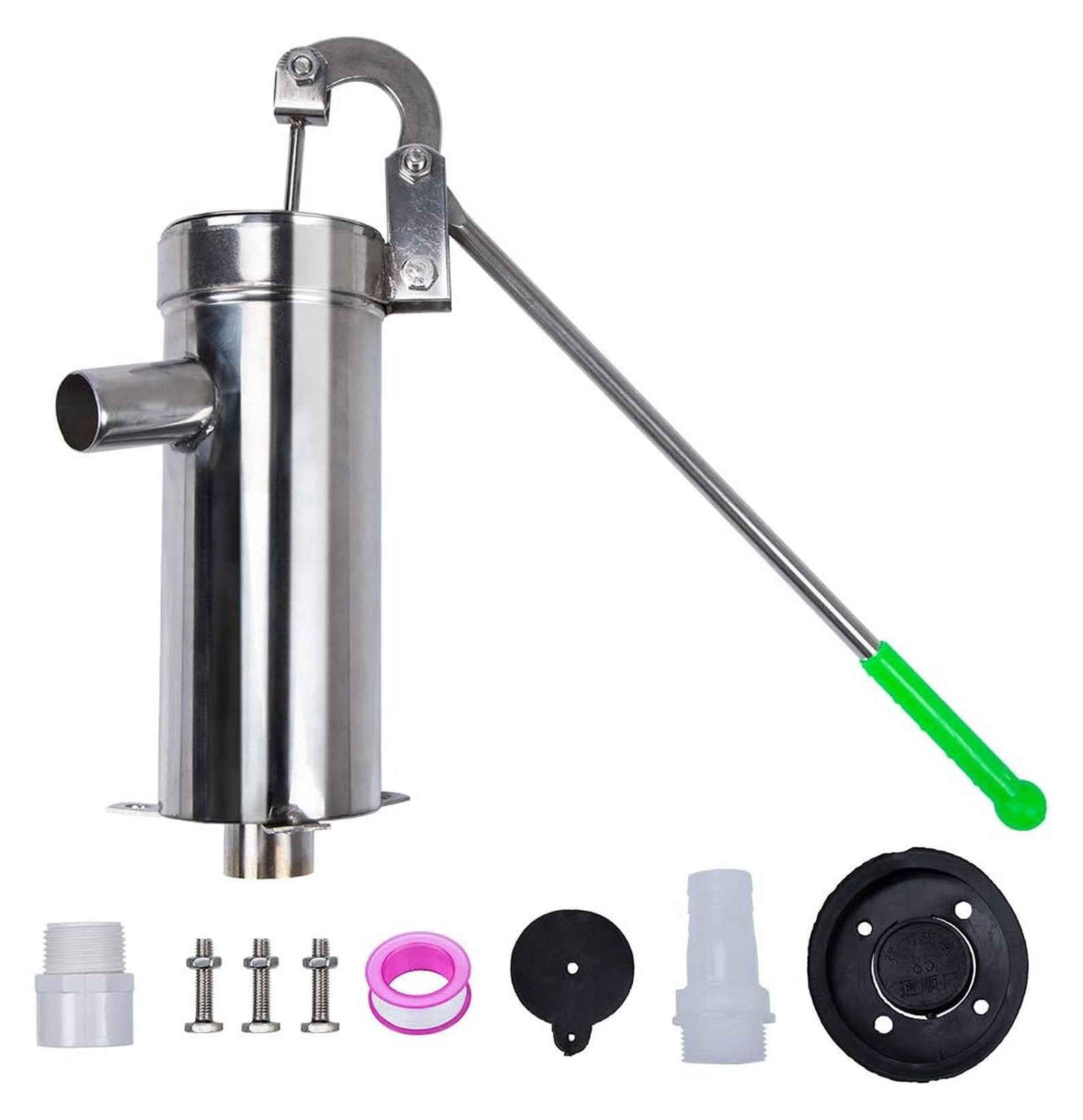 Stainless Steel Manual Suction Pump - Hand-Operated Well Water Pump For Garden, Pond, Up To 8m Depth