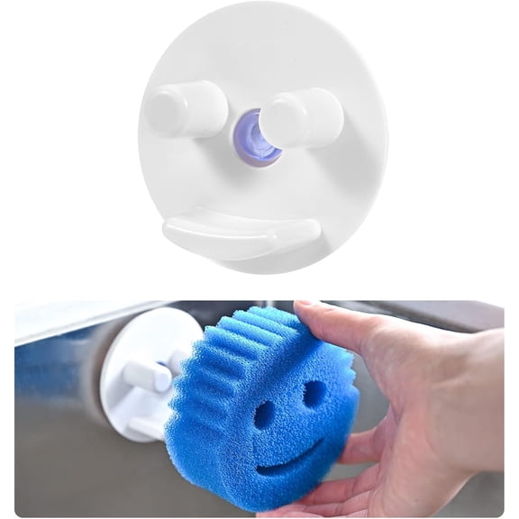 Suction Scrub Sponge Holder for Kitchen Sink | Keeps Sponge Dry | Suction Cup Sponges Holder | Sink Sponge Caddy Organizer Daddy Holder (1 Pack)