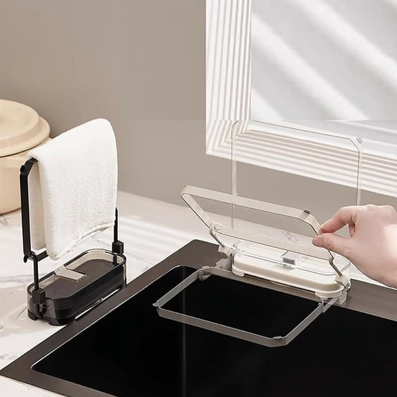 Suction Sink Filter Screen Trough Drainage Screen Basket with 50 Mesh Bags Detachable Kitchen Sink Filter Rack,A