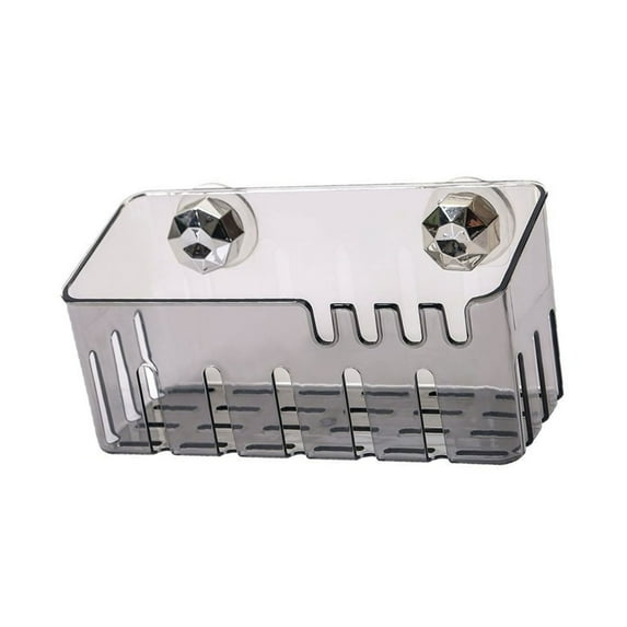 Suction Sink Organizers Basket With Drain Holes Rustproof Sponge Storage Rack For Kitchen Countertops And Bathrooms