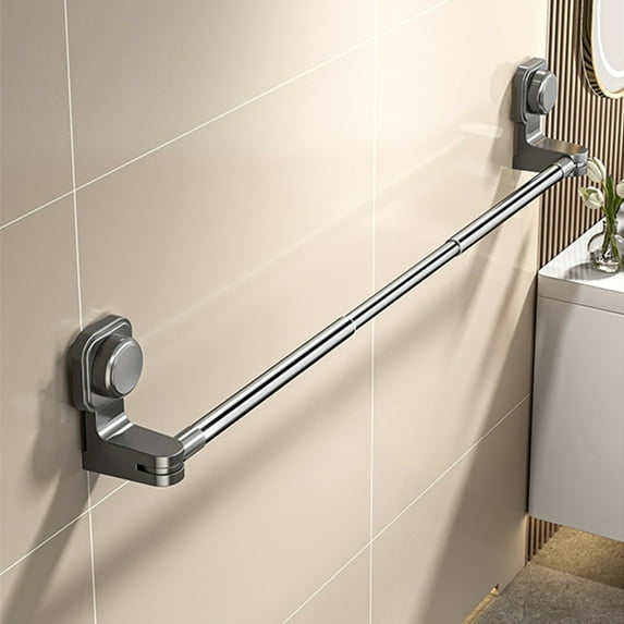 Suction Towel Holder, Bathroom Organizer, Wall Mounted Towel Rack, Strong Suction Cup, No Drill Installation, 1-Pack