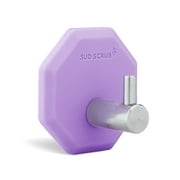 Sud Scrub® Antimicrobial Shower Hook, Self Adhesive, Heavy Duty Wall Hook, 1 pack, Purple