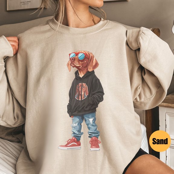 Sudadera gráfica Vizsla Regalo amante de Vizsla Sudadera Vizsla Papá Vizsla Cuello redondo