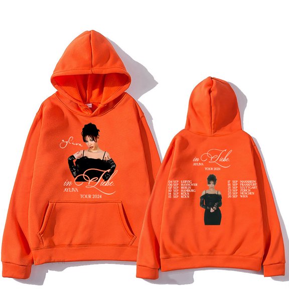 Sudaderas Retro Hooded Ayliva Women With Pocket Fleece Hip Hop Sweatshirt Graphic Printing Fashion Clothes Women Punk Pullovers