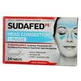 thumbnail image 1 of Sudafed PE Head Congestion + Mucus Relief Tablets for Sinus Pressure, Congestion, & Headache, Non-Drowsy Decongestant with Acetaminophen, Guaifenesin & Phenylephrine HCI, 24 ct (Pack of 2), 1 of 2