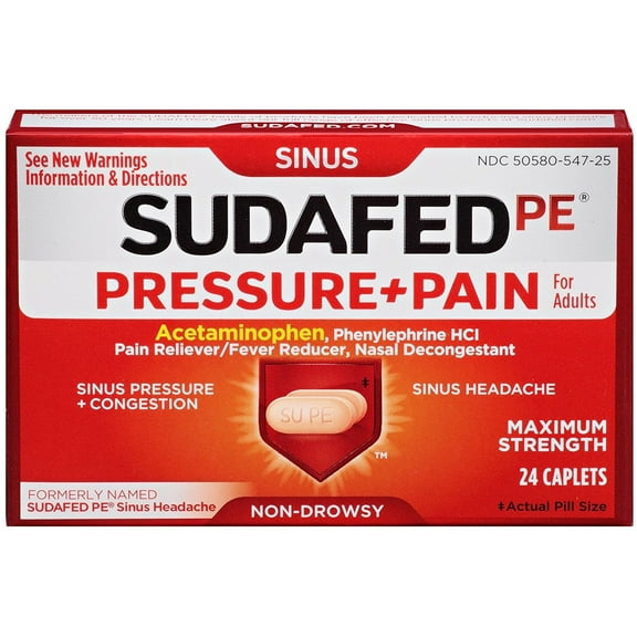 Sudafed PE Pressure + Pain, 24 Count