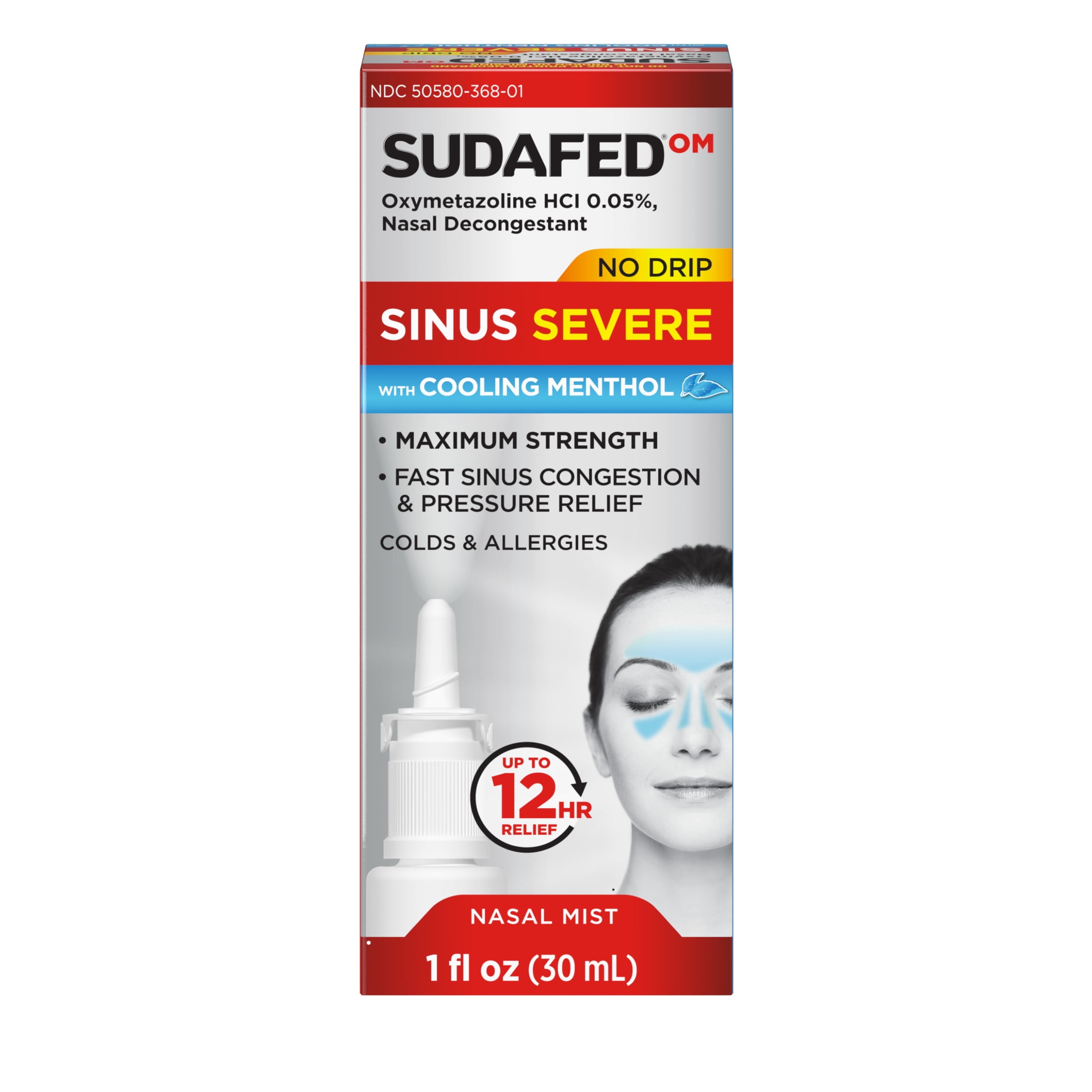 Sudafed Sinus Severe No Drip with Cooling Menthol Nasal Spray, 1 fl. oz