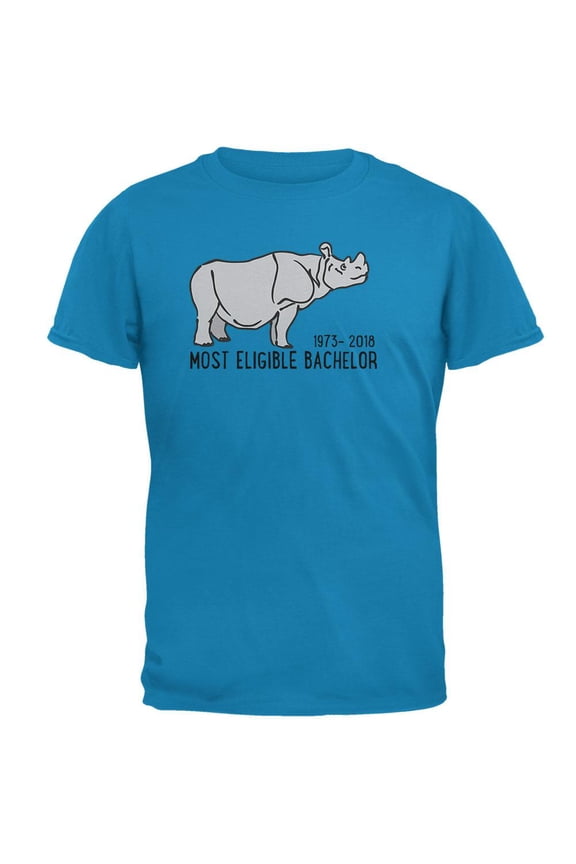 Sudan Last Male White Rhino World's Eligible Bachelor Mens T Shirt Sapphire SM