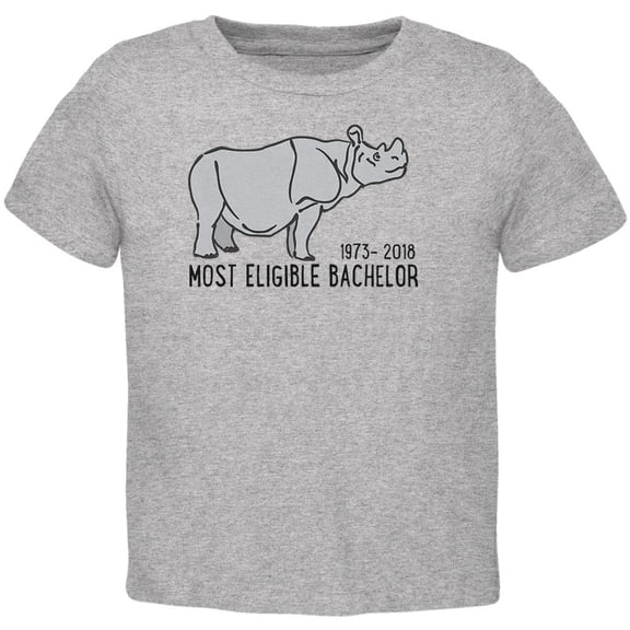 Sudan Last Male White Rhino World's Eligible Bachelor Toddler T Shirt Heather 3T