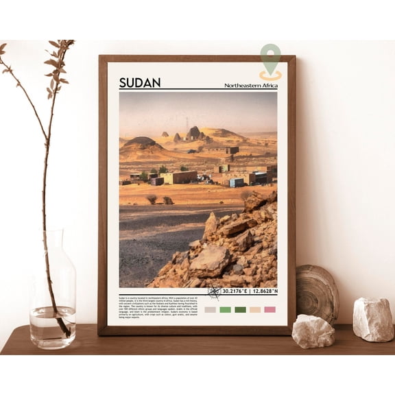 Sudan Print Sudan Poster Sudan Wall Art Sudan Travel Sudan Art Print Sudan Artwork Sudan Photo Sudan Khartoum Print Sudan Artwork Wall Art