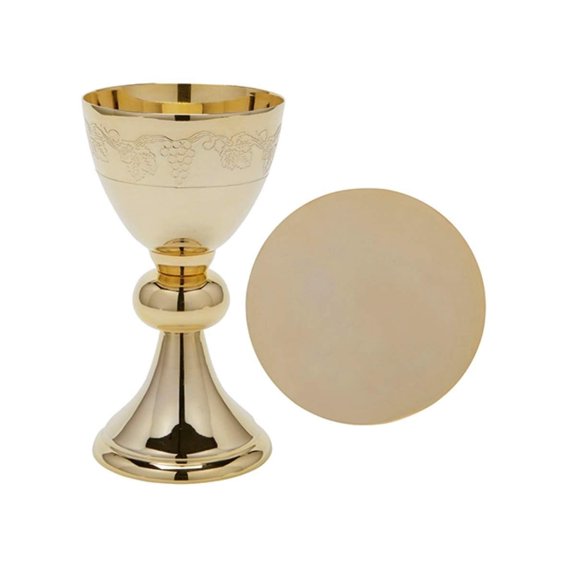 Sudbury Brass Chalice with Paten Set, 7 1/2 Inch