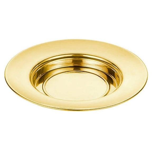 Sudbury Brass Tone Stacking Bread Plate Communion Tray, 10 1/4 Inch