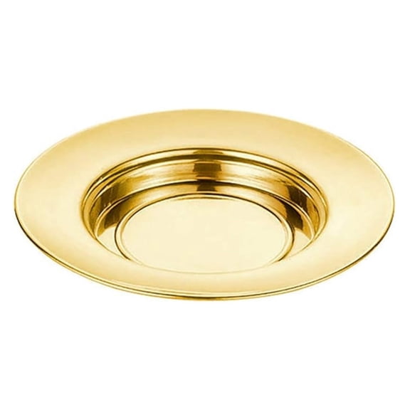 Sudbury Brass Tone Stacking Bread Plate Communion Tray, 10 1/4 Inch