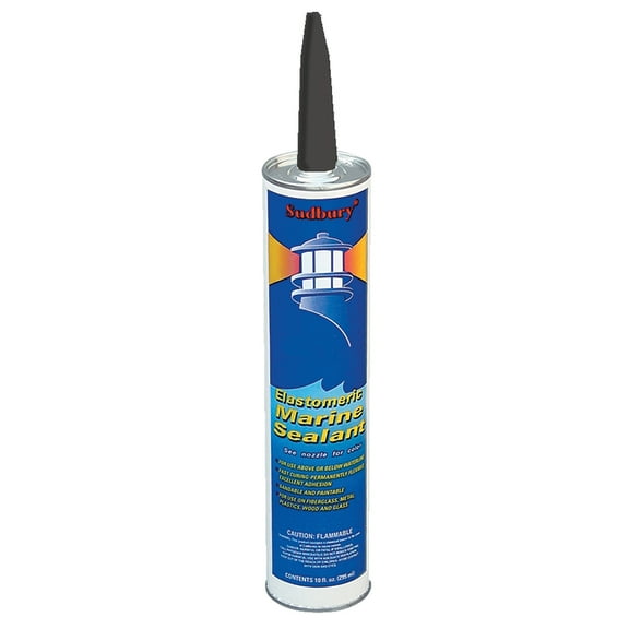 Sudbury Elastomeric Marine Sealant - 10oz Cartridge - Black | Bundle of 2