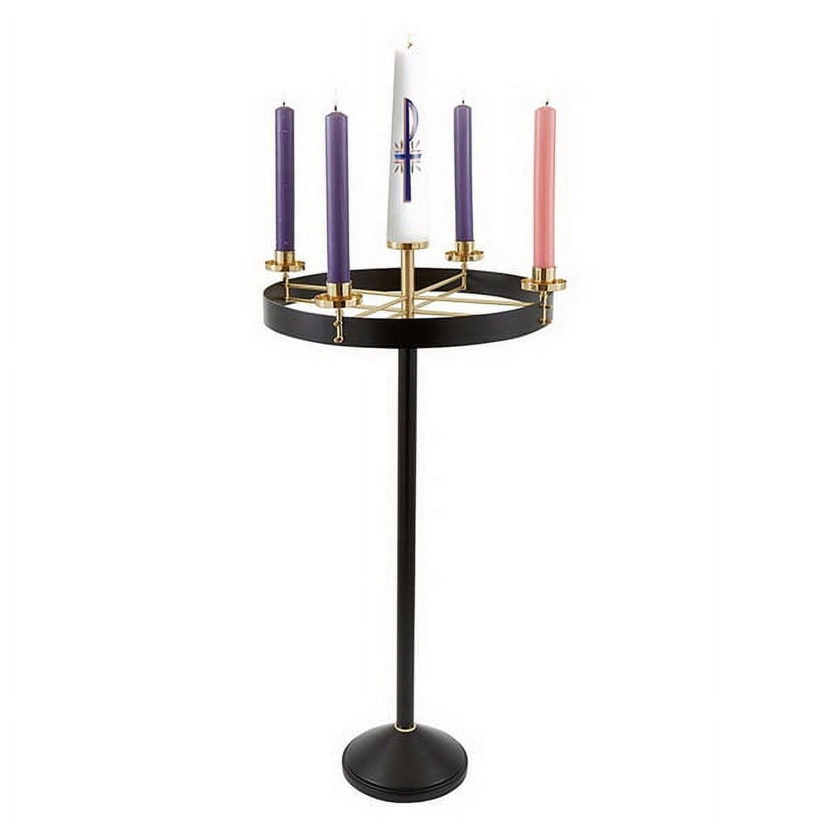 Sudbury G5380 Black Steel Brass Advent Wreath