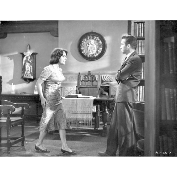 Suddenly Last Summer Man and Woman Arguing Scene Excerpt from Film in Black and White Photo Print (24 x 30)