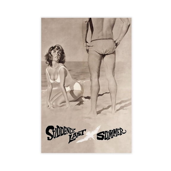 Suddenly Last Summer Old Movie Poster 90s Classic Canvas Poster Wall Art Decor Print Picture Paintings for Living Room Bedroom Decoration