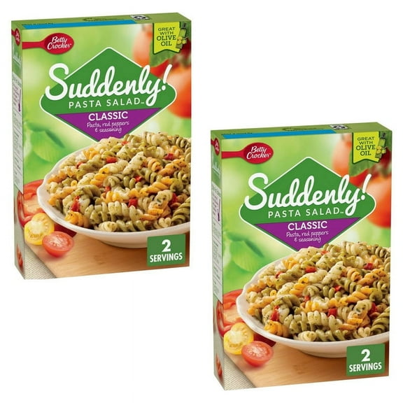 Suddenly Pasta Salad Classic with Red Peppers, Seasoning, 7.75oz,(2PACK)