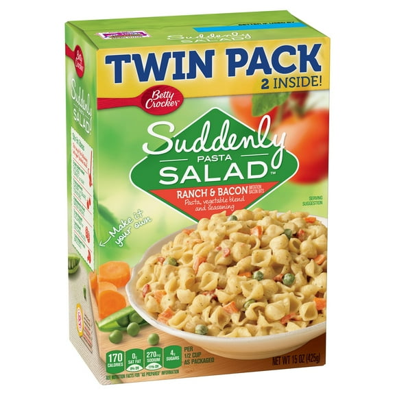 Suddenly Salad Betty AJH3&nbsp;Crocker Dry Meals Ranch and Bacon Twin Pack, 15 Ounce