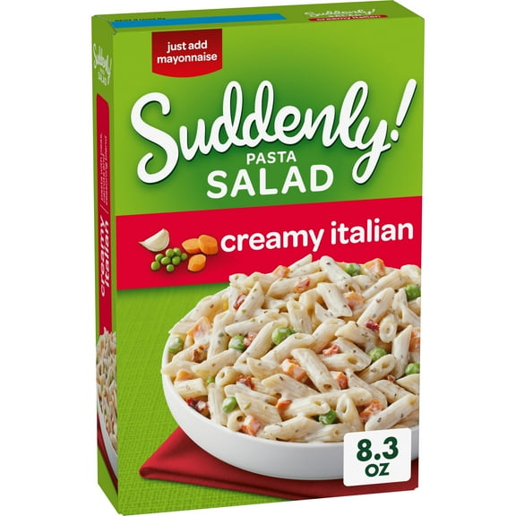 Suddenly Salad Creamy Italian Pasta Salad Mix with Vegetable Blend & Seasoning, 8.3 oz Box