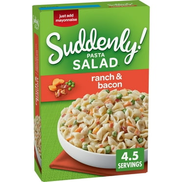 Suddenly Salad Ranch & Bacon Pasta Salad Mix with Vegetable Blend & Seasoning, 7.5 oz Box
