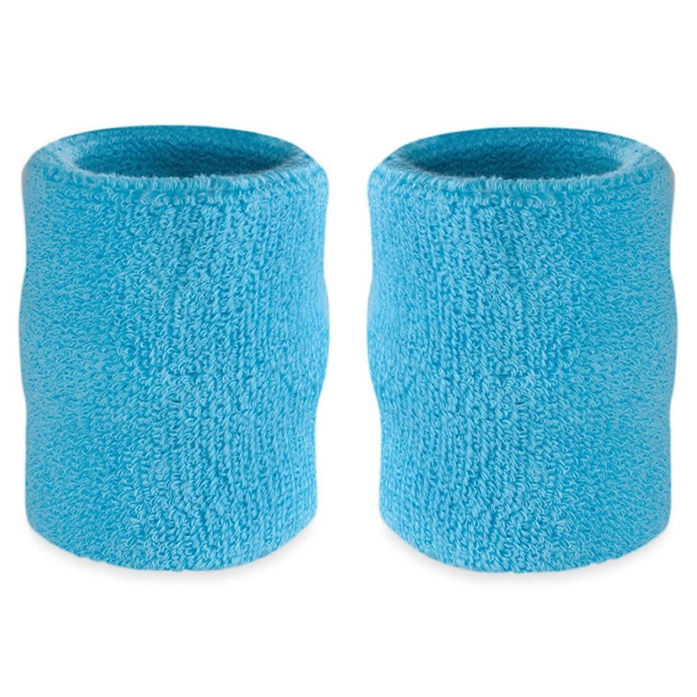 Suddora 4” Solid Color Sport Arm Sweatbands Pair, Neon Blue - Walmart.com