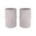 thumbnail image 1 of Suddora 6" Solid Color Cotton-Blend Doublewide Wrist or Arm Sweatbands Pair, White, 1 of 4