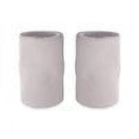 Suddora 6" Solid Color Cotton-Blend Doublewide Wrist or Arm Sweatbands Pair, White