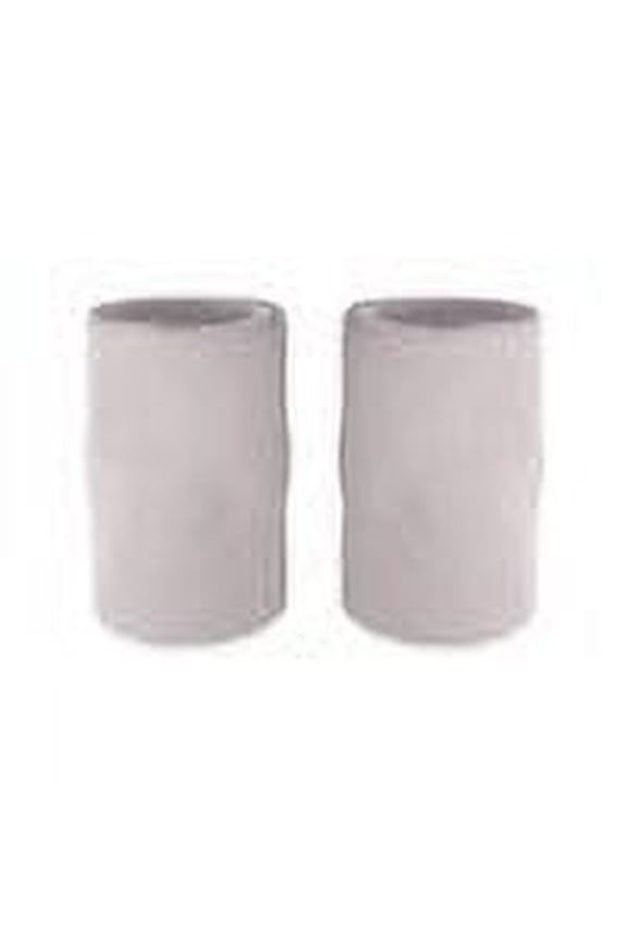 6" Solid Color Cotton-Blend Doublewide Wrist or Arm Sweatbands Pair, White