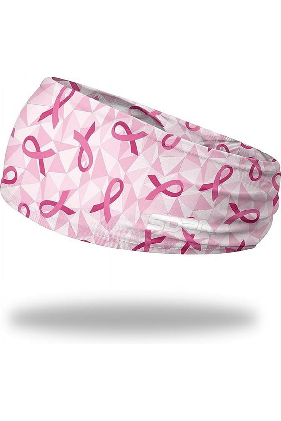 Adult Non Slip Tapered Headband, Breast Cancer Awareness, Headbands for Workout, Sports and Fashion