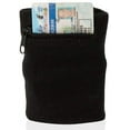 thumbnail image 1 of Suddora Adult Solid Color Cotton-Blend Zipper Pouch Wristband, Black, 1 of 4