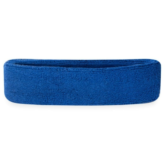 Suddora Adult Solid Color Sweatband Headband, Blue