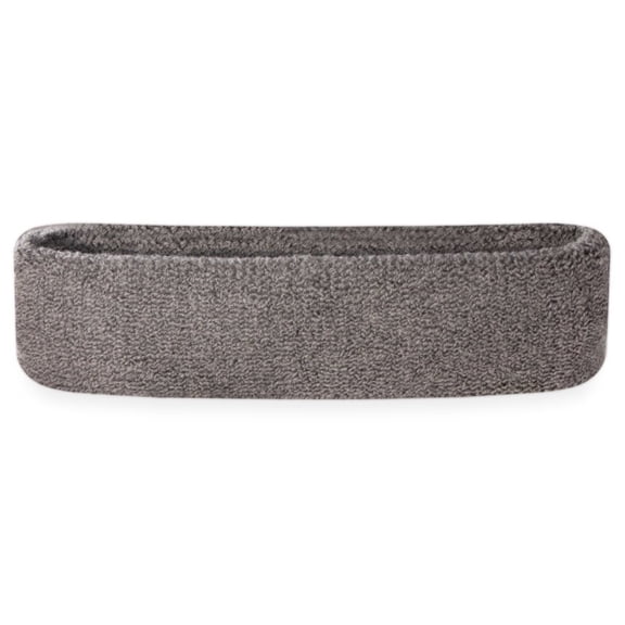 Suddora Adult Solid Color Sweatband Headband, Gray