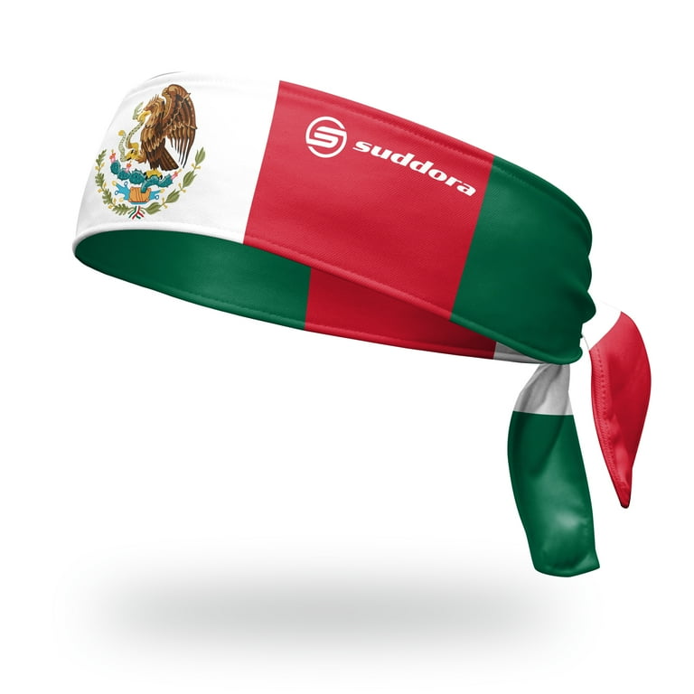 Suddora Country Flag Tie Headband with Mexico National Flag Suddora Country Flag Tie Headband with Mexico National Flag