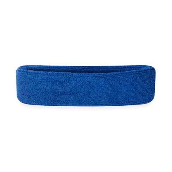 Suddora Kids Athletic Solid Color Cotton-Blend Head Sweatband, Blue