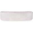 thumbnail image 1 of Suddora Kids Athletic Solid Color Cotton-Blend Head Sweatband, White, 1 of 5