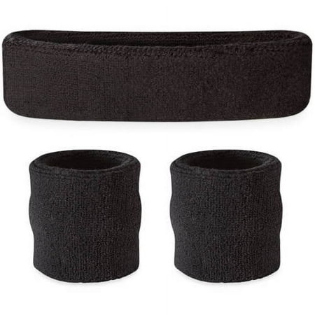 Suddora Kids Headband and Wristbands Set, Black