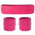 thumbnail image 1 of Suddora Neon Pink Headband & Wristbands Set, 1 of 7