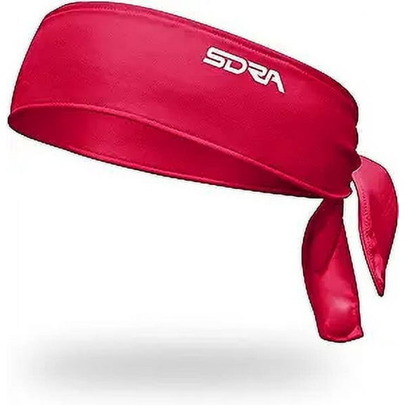 Suddora Ninja Style Tie Headband Sweatband, Red
