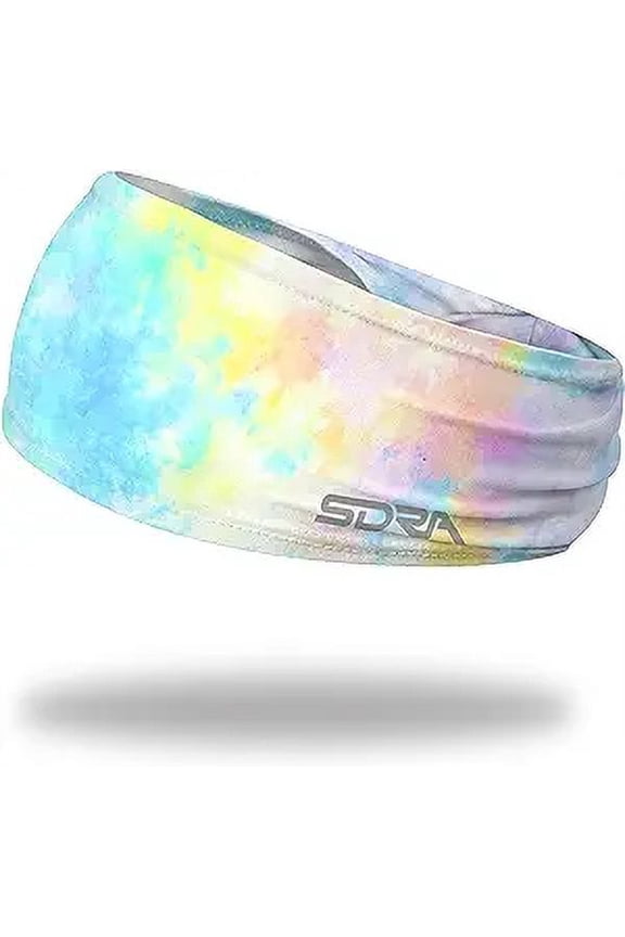 Non Slip 3.5" Tapered Twist Tie-Dye Headband - Fashion, Summer, Beach, Outdoor and Sports