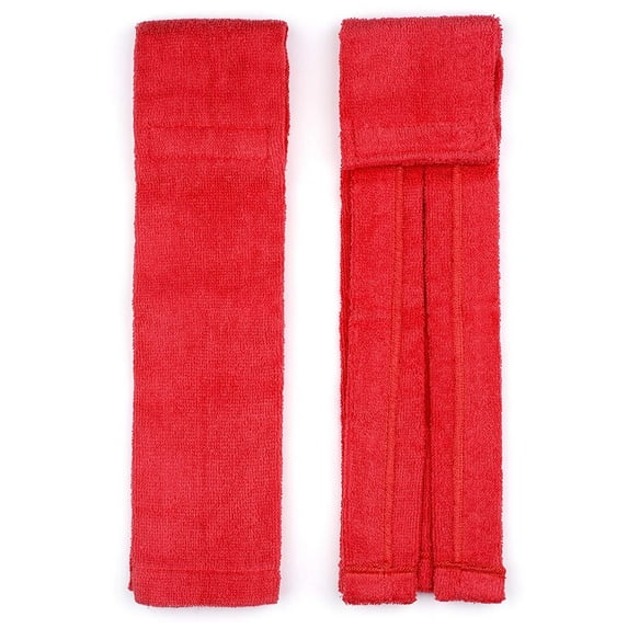 Suddora Solid Color Football Towel with Hook and Loop Closure, Red