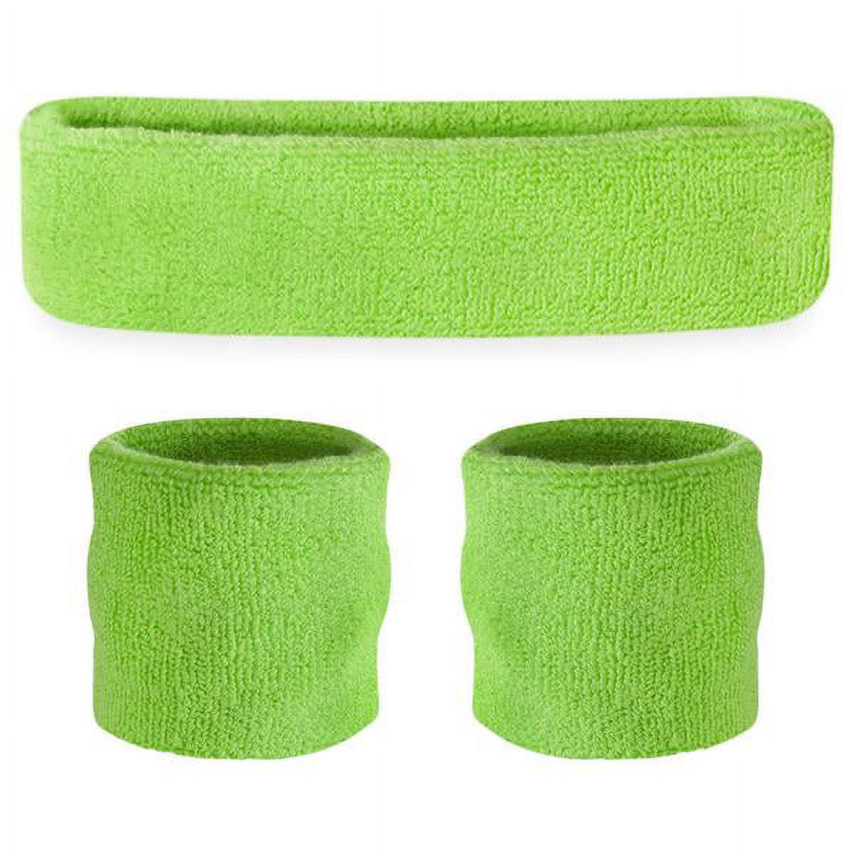 Suddora Sweatband Set (1 Headband and 2 Wristbands) High Quality Cotton for Sports & More