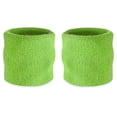 thumbnail image 1 of Suddora Wrist Sweatbands Also Available in Neon Colors - Athletic Cotton Terry Cloth Wristband for Sports (Pair) (Neon Green), 1 of 7