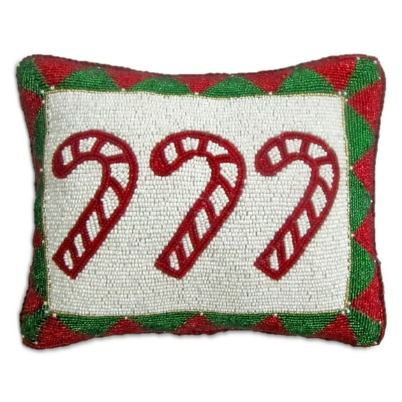 Sudha Pennathur Candy Cane Pillow, 8 x 10