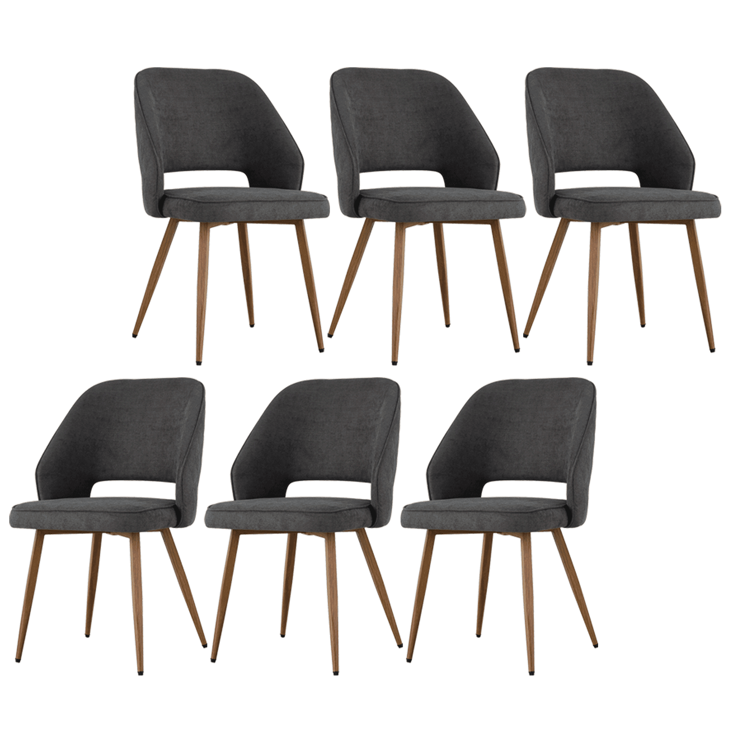 Sudica Dining Chairs Set of 6 MidCentury Modern Upholstered Dining