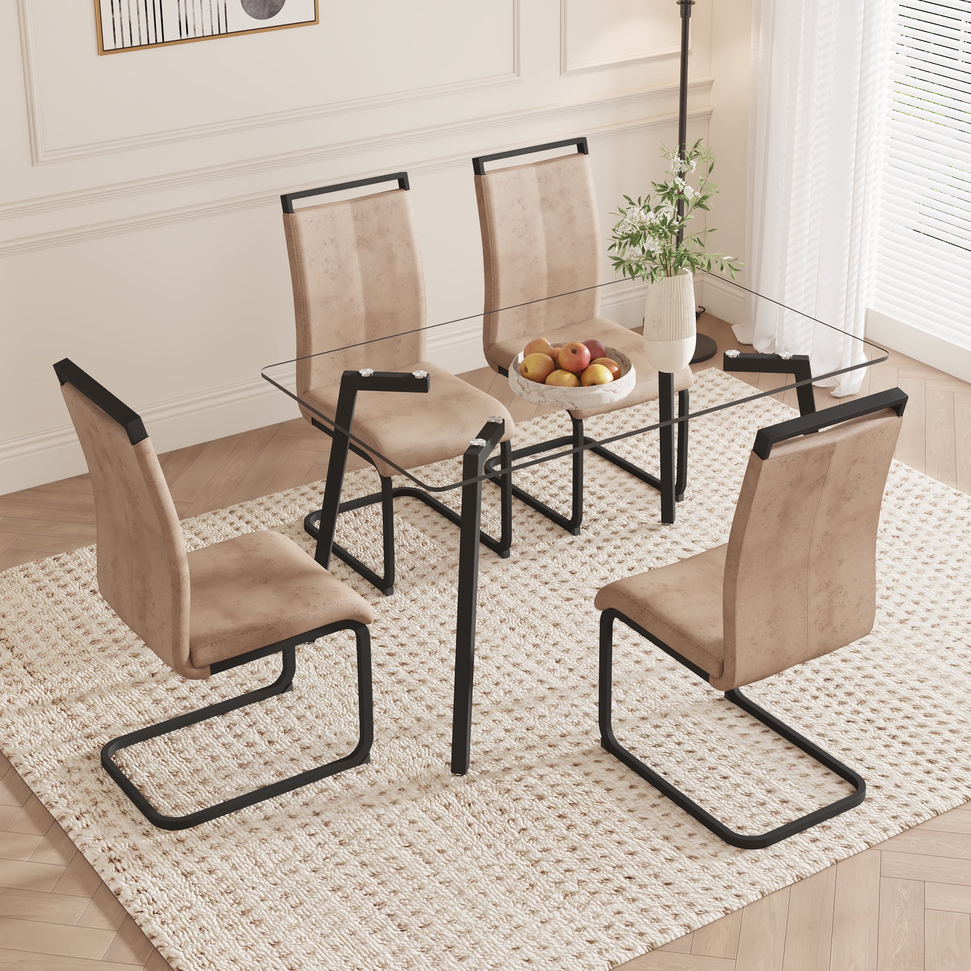 Glass dining table set walmart new arrivals