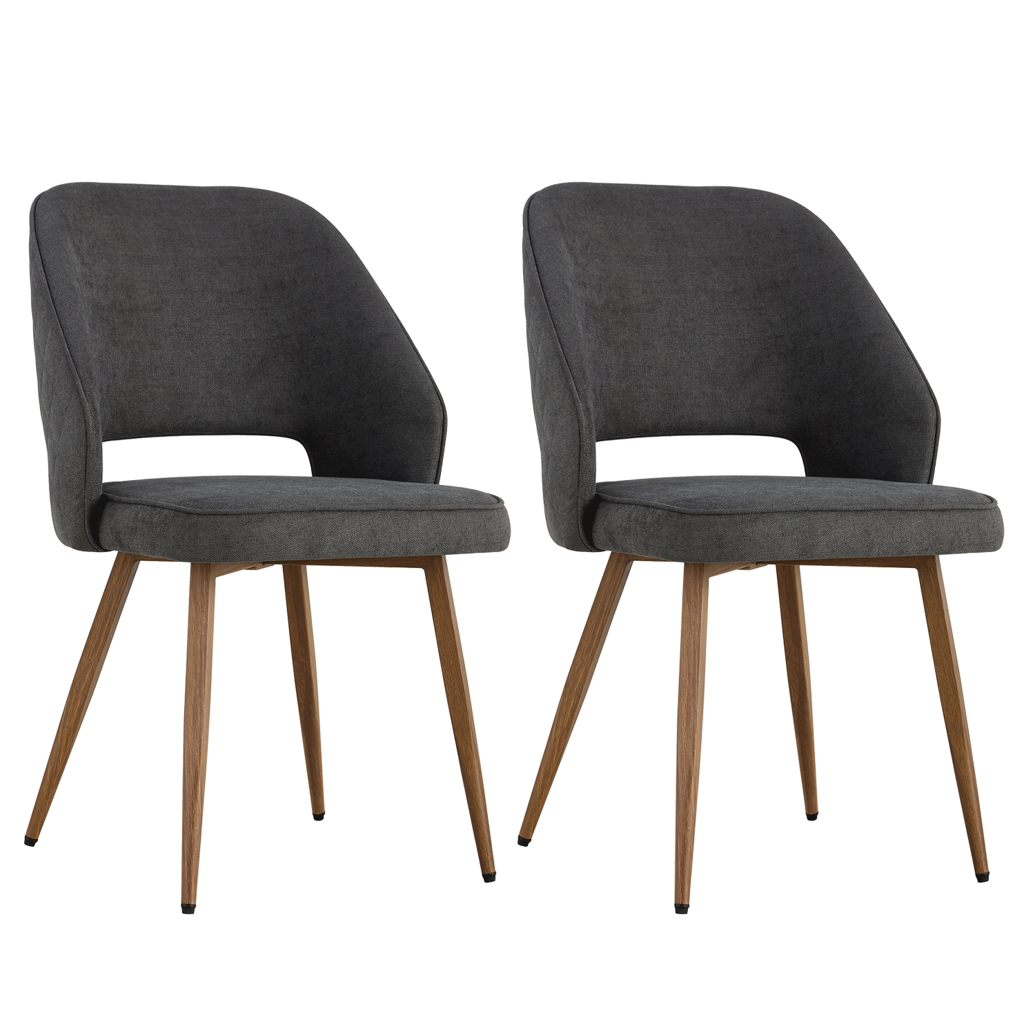 Chelsea Lane Linen Parson Dining Side Chair, Set of 2, Gray