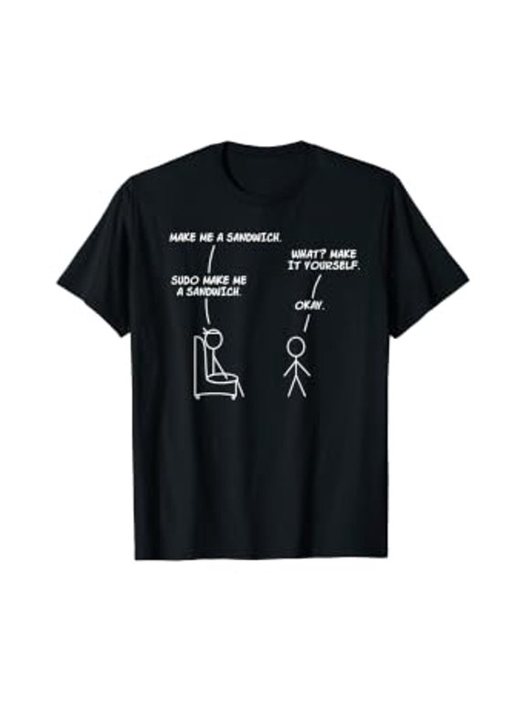 Sudo Make Sandwich Linux Classic Theme Everyday Message Retro Theme Bold Message T-Shirt
